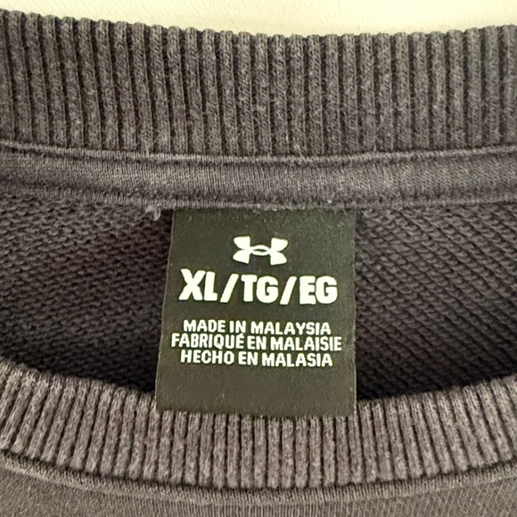 UNDER ARMOUR PROJECT ROCK BLACK CREWNECK SHIRT - Picture 2 of 7